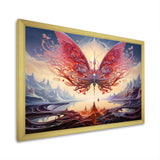 Futuristic Majestic Pink Butterfly - Butterfly Framed Canvas Art