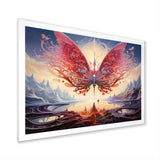 Futuristic Majestic Pink Butterfly - Butterfly Framed Canvas Art