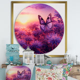 Pink Butterfly Wonderful Sunset - Butterfly Canvas Wall Art