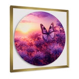 Pink Butterfly Wonderful Sunset - Butterfly Canvas Wall Art