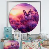 Pink Butterfly Wonderful Sunset - Butterfly Canvas Wall Art
