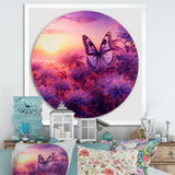 Pink Butterfly Wonderful Sunset - Butterfly Canvas Wall Art