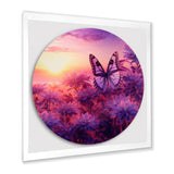 Pink Butterfly Wonderful Sunset - Butterfly Canvas Wall Art
