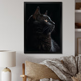 Portrait Of A Black Cat Photography - Cat Living Room Wall Art