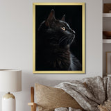 Portrait Of A Black Cat Photography - Cat Living Room Wall Art