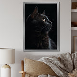 Portrait Of A Black Cat Photography - Cat Living Room Wall Art
