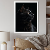 Portrait Of A Black Cat Photography - Cat Living Room Wall Art
