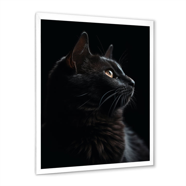 Portrait Of A Black Cat Photography - Cat Living Room Wall Art