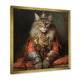 Majestic Cat In Gracious Indian Attire - Orange Cat Wall Art