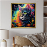 Portrait Of A Beautiful Gracious Cat - Cat Large Canvas Wall Art