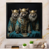 Turquoise Gracious Sultan Cats - Cat Canvas Wall Art
