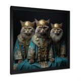Turquoise Gracious Sultan Cats - Cat Canvas Wall Art