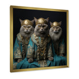 Turquoise Gracious Sultan Cats - Cat Canvas Wall Art