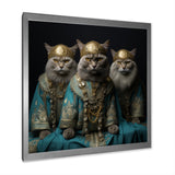 Turquoise Gracious Sultan Cats - Cat Canvas Wall Art