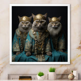Turquoise Gracious Sultan Cats - Cat Canvas Wall Art