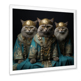 Turquoise Gracious Sultan Cats - Cat Canvas Wall Art