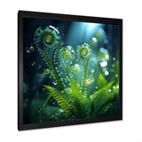 Magical Fern Light Of Morning Dawn - White Cat Wall Art