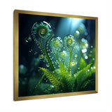 Magical Fern Light Of Morning Dawn - White Cat Wall Art
