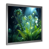 Magical Fern Light Of Morning Dawn - White Cat Wall Art