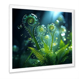 Magical Fern Light Of Morning Dawn - White Cat Wall Art
