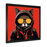 Cool Cat With Sunglasses - Cat Living Room Wall Art