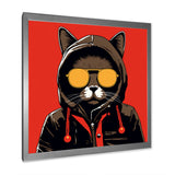 Cool Cat With Sunglasses - Cat Living Room Wall Art