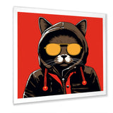 Cool Cat With Sunglasses - Cat Living Room Wall Art