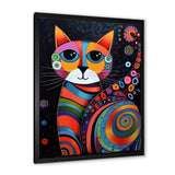 Colorful Portrait Of Cute Cat - Cat Canvas Wall Art