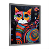 Colorful Portrait Of Cute Cat - Cat Canvas Wall Art