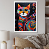 Colorful Portrait Of Cute Cat - Cat Canvas Wall Art