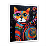 Colorful Portrait Of Cute Cat - Cat Canvas Wall Art