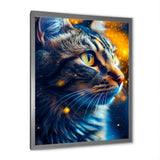 Portrait Of Cat At Sunset Photography - Cat Large Canvas Wall Art