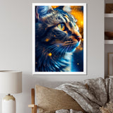 Portrait Of Cat At Sunset Photography - Cat Large Canvas Wall Art