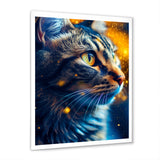Portrait Of Cat At Sunset Photography - Cat Large Canvas Wall Art