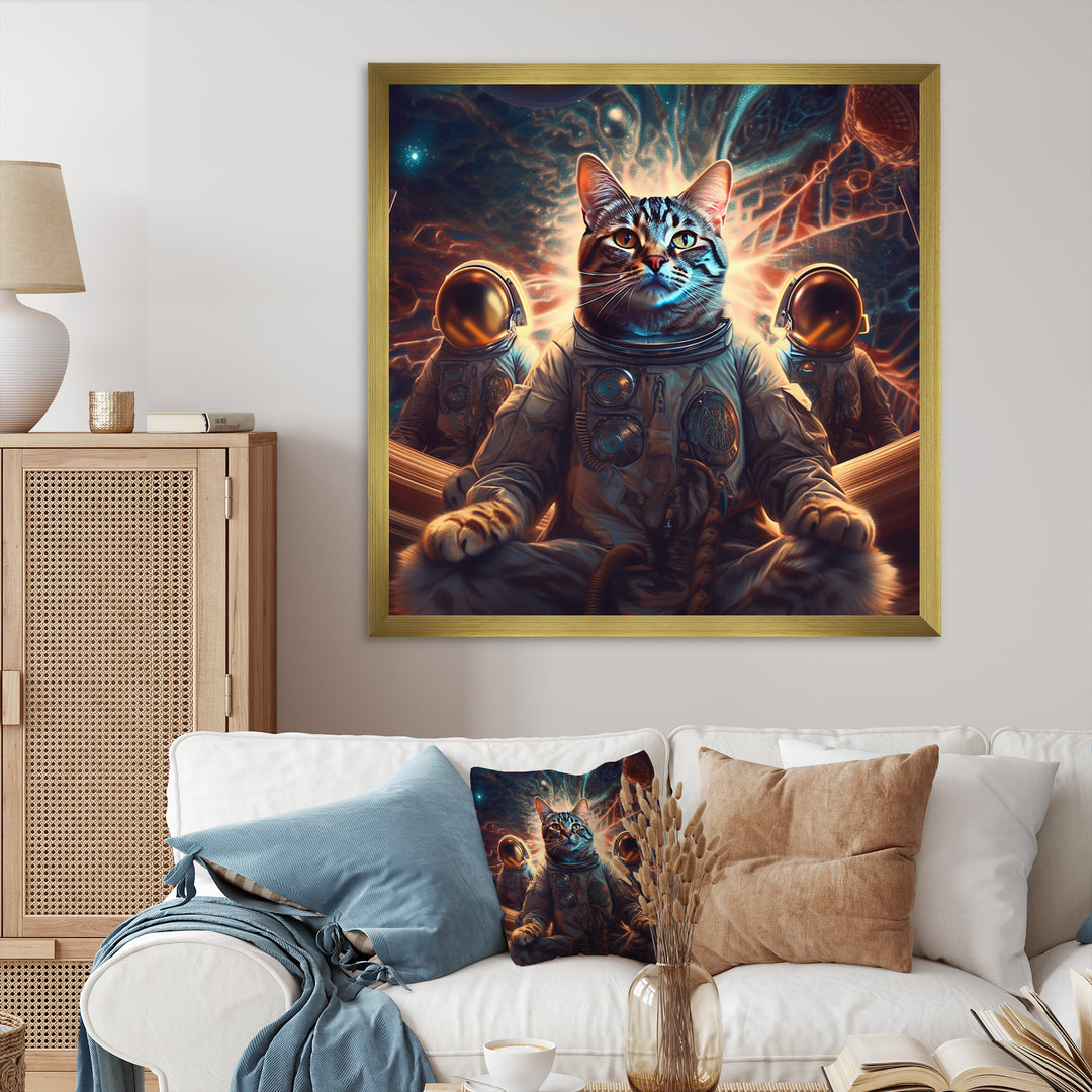 Psychedelic Space Cat - Cat Wall Decor