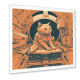 Space Cat Astronaut Retro Illustration - Cat Wall Art Prints