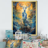 Majestic Deer In Magical Forest - Deer Canvas Wall Art