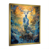 Majestic Deer In Magical Forest - Deer Canvas Wall Art