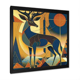 Gracious Deer Retro Geometric - Deer Wall Decor