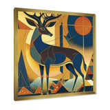 Gracious Deer Retro Geometric - Deer Wall Decor