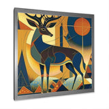 Gracious Deer Retro Geometric - Deer Wall Decor