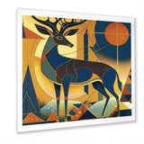 Gracious Deer Retro Geometric - Deer Wall Decor