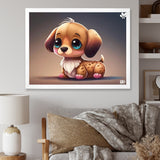 Cute Anime Dachshund - Dog Daschund Wall Art Prints