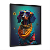Snoop Dachshund With Cool Sunglasses - Multi-Color Dog Daschund Wall Art