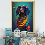 Snoop Dachshund With Cool Sunglasses - Multi-Color Dog Daschund Wall Art