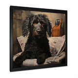 Dog Reading Newspaper On Toilet - Dog Wall Decor