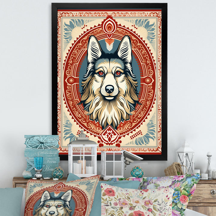 Retro Illustration Of Courteous Dog - Dog Wall Art Prints