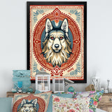 Retro Illustration Of Courteous Dog - Dog Wall Art Prints