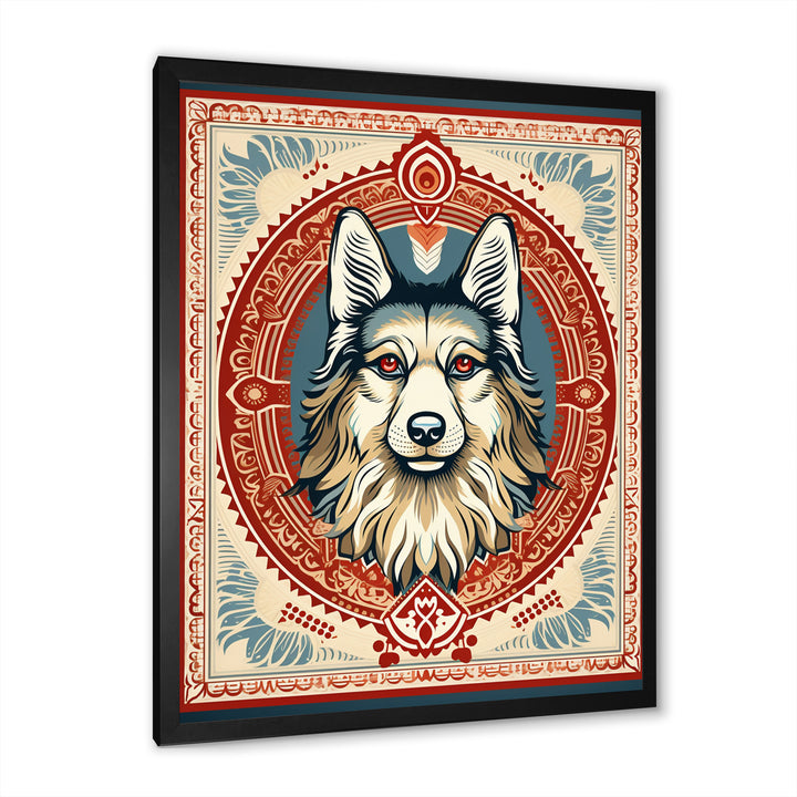 Retro Illustration Of Courteous Dog - Dog Wall Art Prints