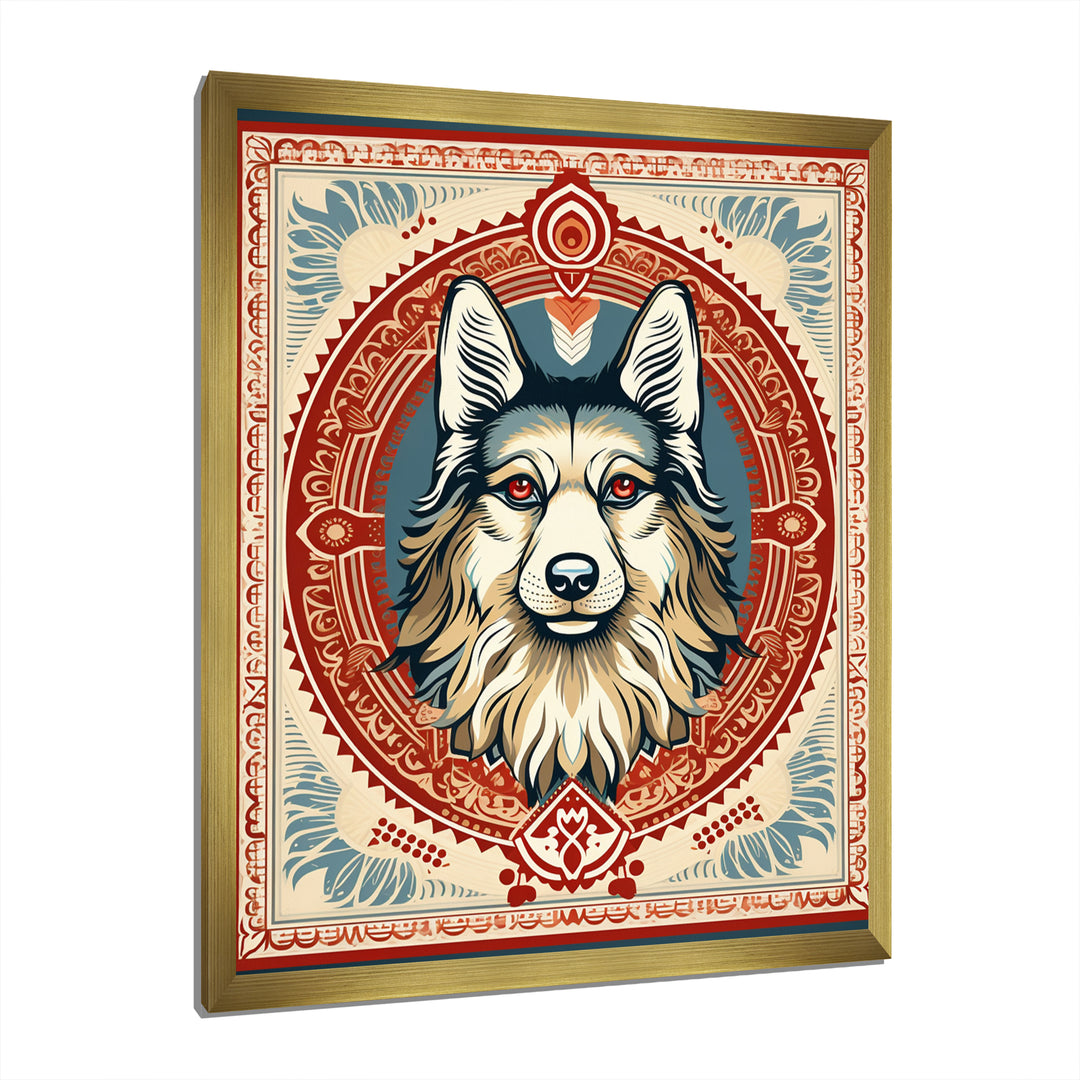 Retro Illustration Of Courteous Dog - Dog Wall Art Prints